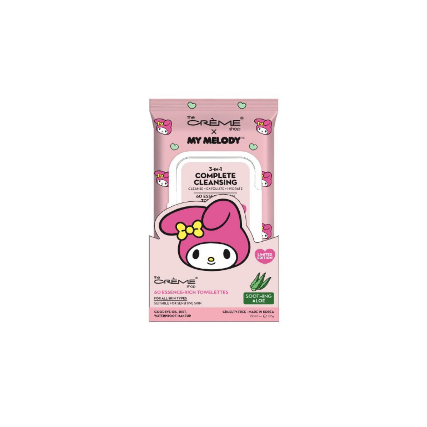THE CREME SHOP Hello Kitty Cleansing Towelettes Soothing Aloe 60PC 1 each
