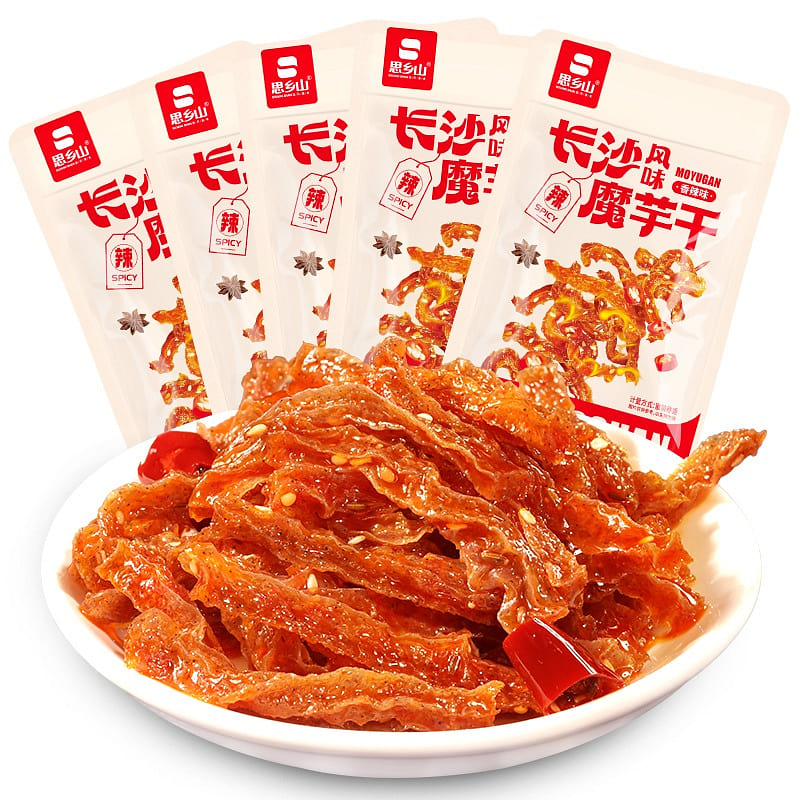 10 packages of Xiangshan Changsha Konjac dry small package spicy strip spicy 120 g