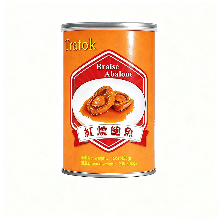 Tratok 即食红烧鲍鱼罐头（六头装） 15 盎司