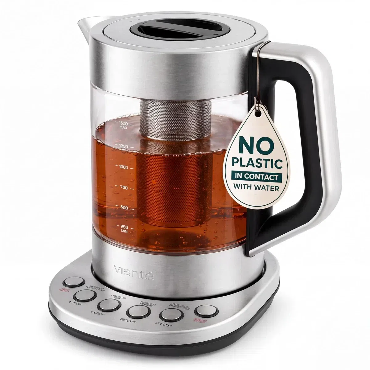 Viante Alba 1.5L Electric Tea Kettle w/ Infuser 1 pack