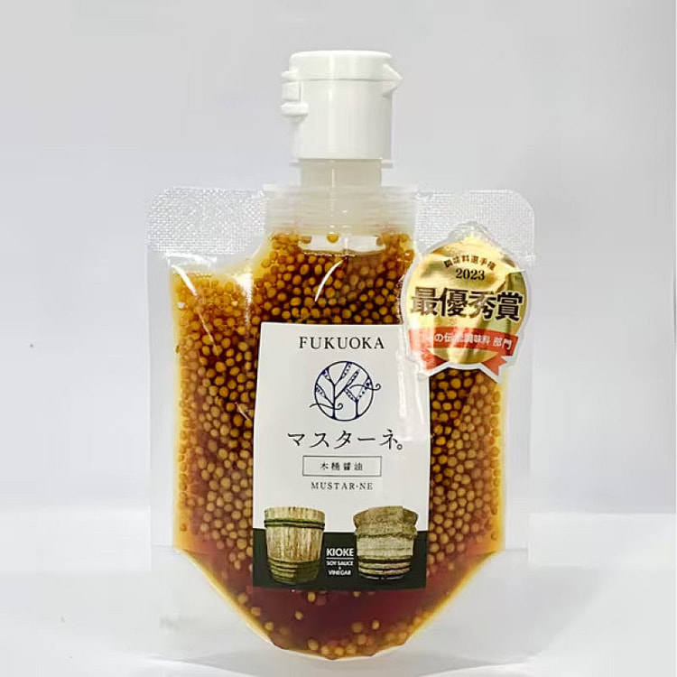 Mustar-ne Wooden Barrel Mustard, Soy Sauce 120g 1 each