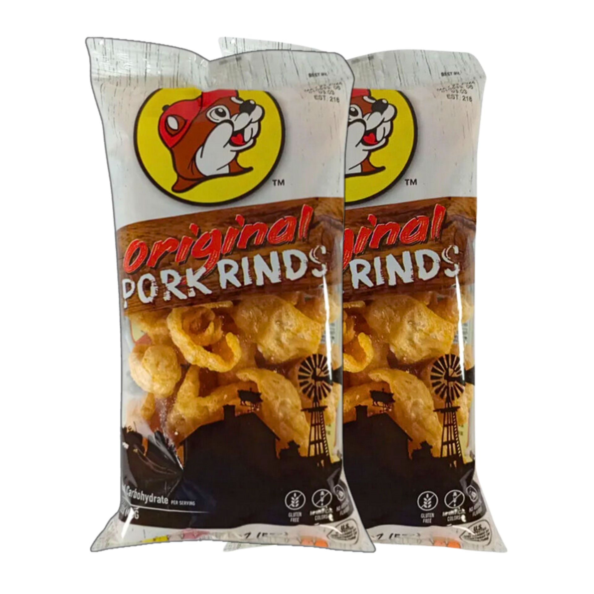 Buc-ee's Original Pork Rinds, 4 Oz (2 Bags), Keto and Paleo Friendly 4 온스