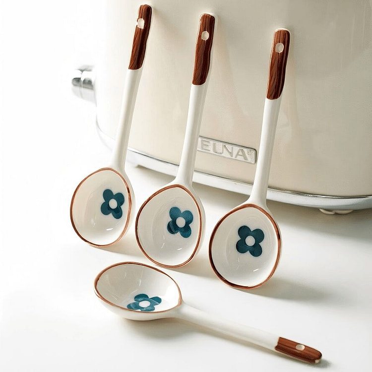 KAWASIMAYA Ink-Blue Series Small Ceramic Spoon *3 1 each