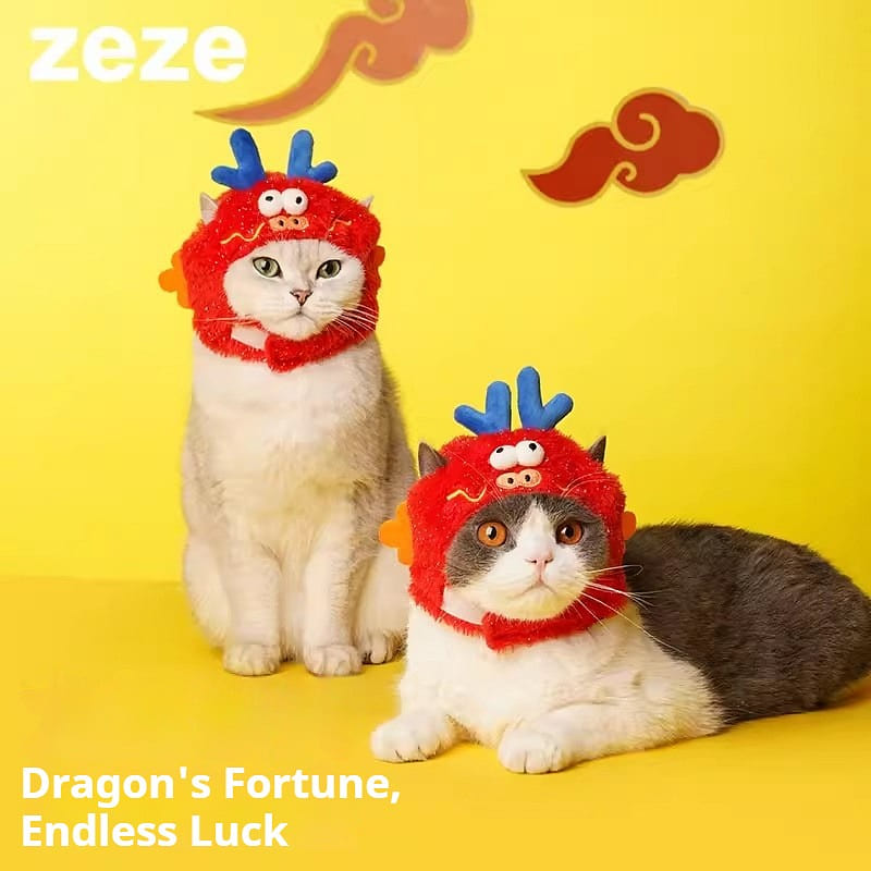 Zeze Dragon Fortune Pet Headpiece 1 count