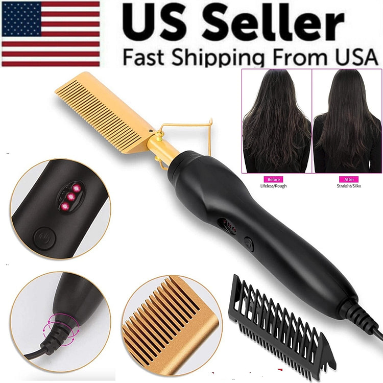 Hair Straightener Comb Pro Electric Beard Straight 1 pack