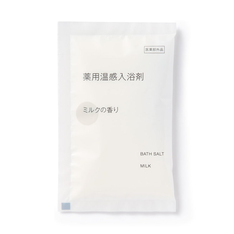 「日本直送」MUJI 无印良品 药用温感入浴剂 牛奶香味 40克