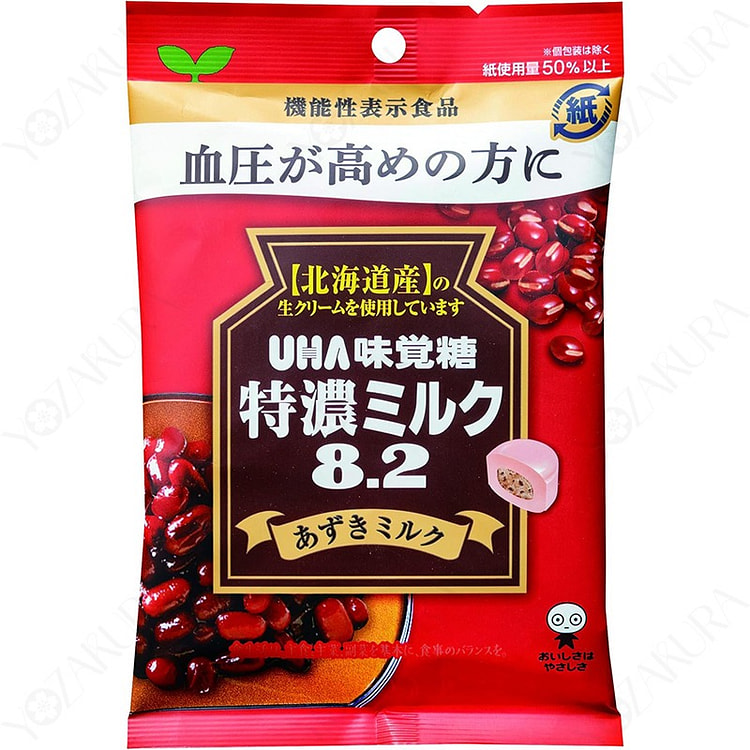 悠哈 味觉糖 特浓牛奶8.2 红豆牛奶 93g