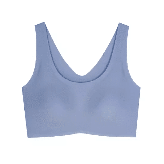ubras WirelessSeamless Vest Bras Full Coverage Comfort Fixed pad Blue One Size 1 each