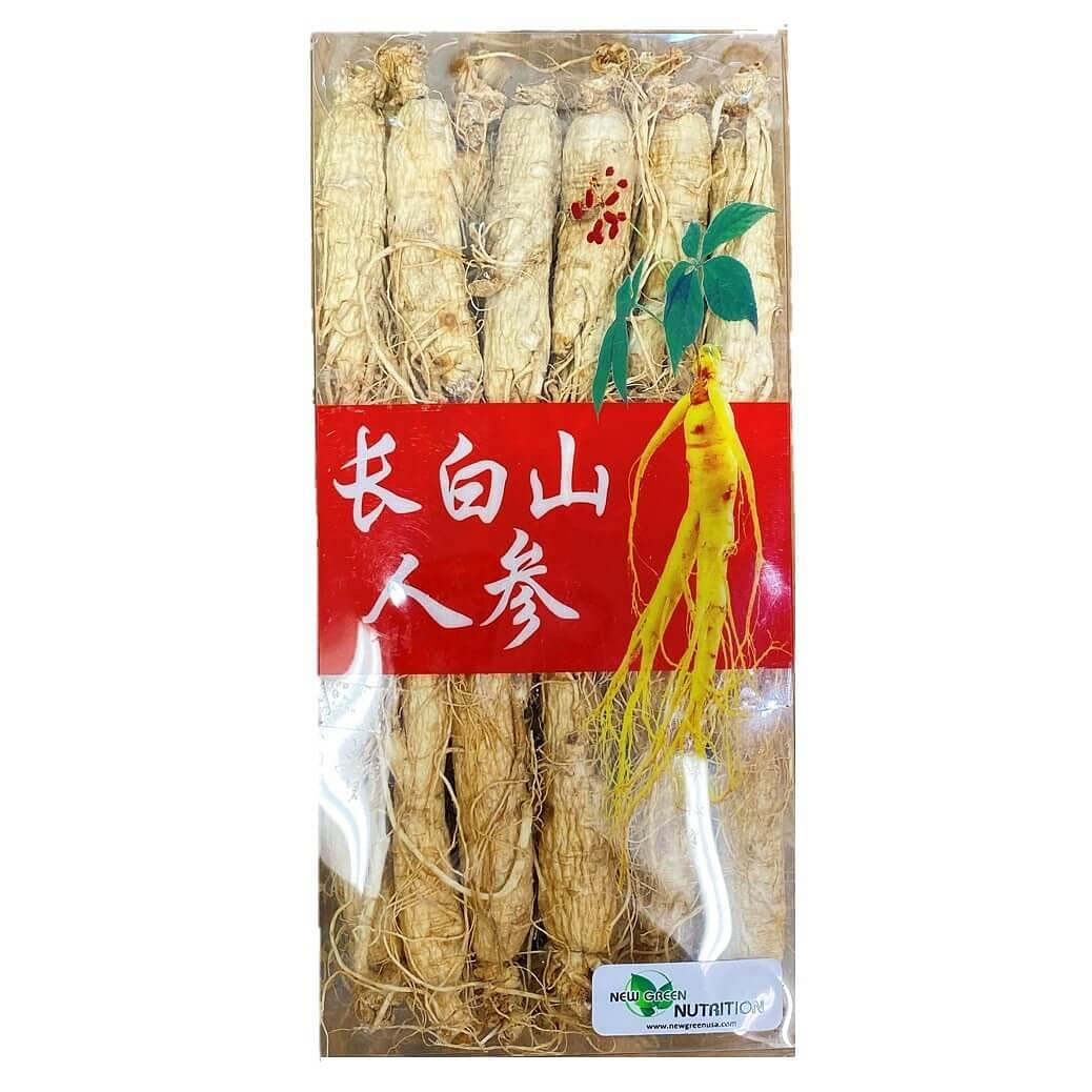 Changbai Mountain Premium Dried White Ginseng Root (1lb Gift Box) 1 count