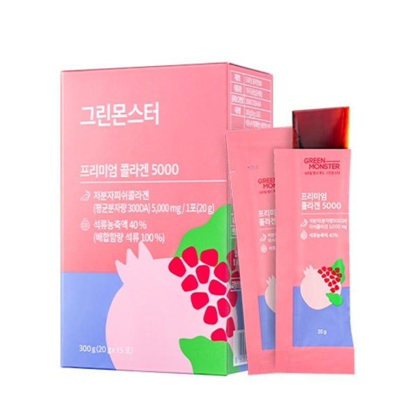 Green Monster Premium Collagen 5000 Pomegranate 1 each