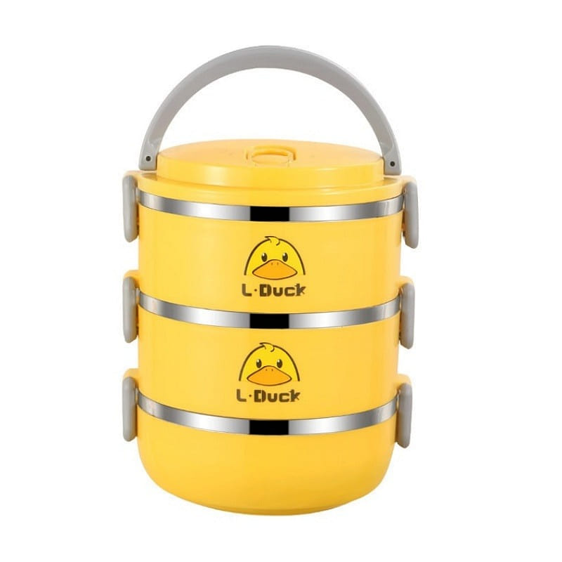 Little Yellow Duck Insulated Lunch Box Three-layer 1 each