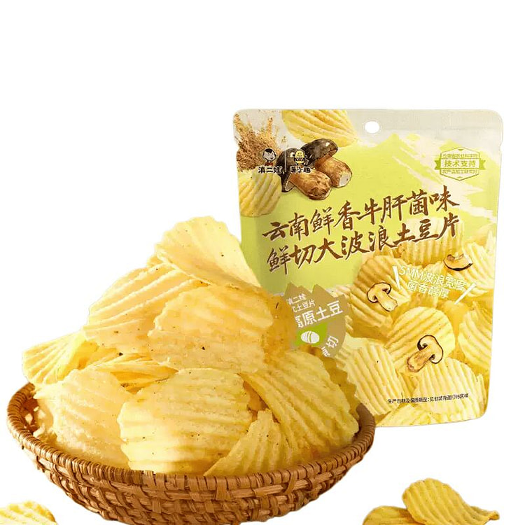 Dian Er Wa Porcini Big Wave Potato Chips 135g*1 Ba 135 g