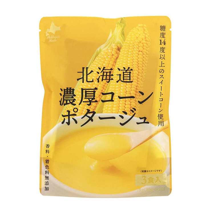 日本北海道甜度14%浓郁玉米浓汤3袋入即食