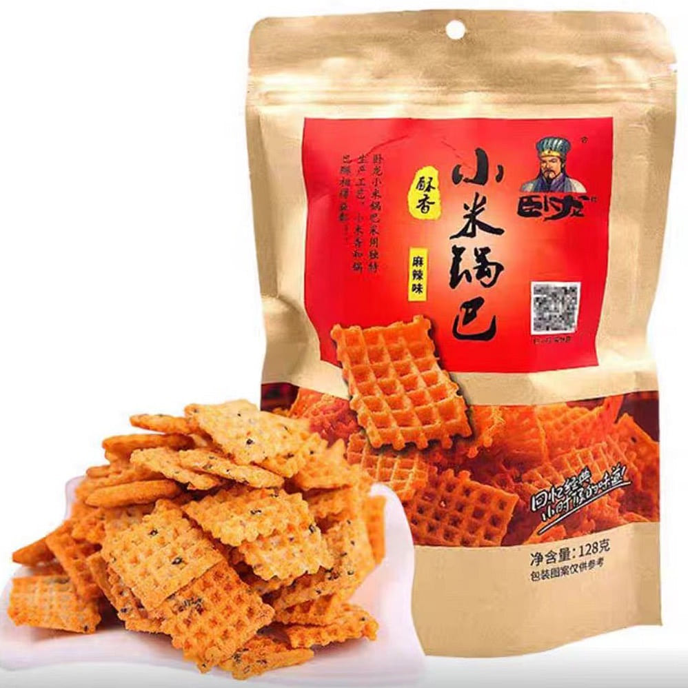 Wolong Crispy Rice Cracker Spicy Flavor 128 g