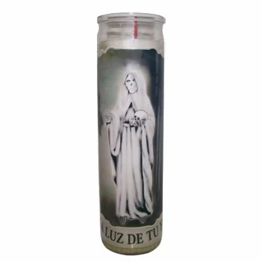Santa Muerte White Candle tall – Case – 12 Units 1 each