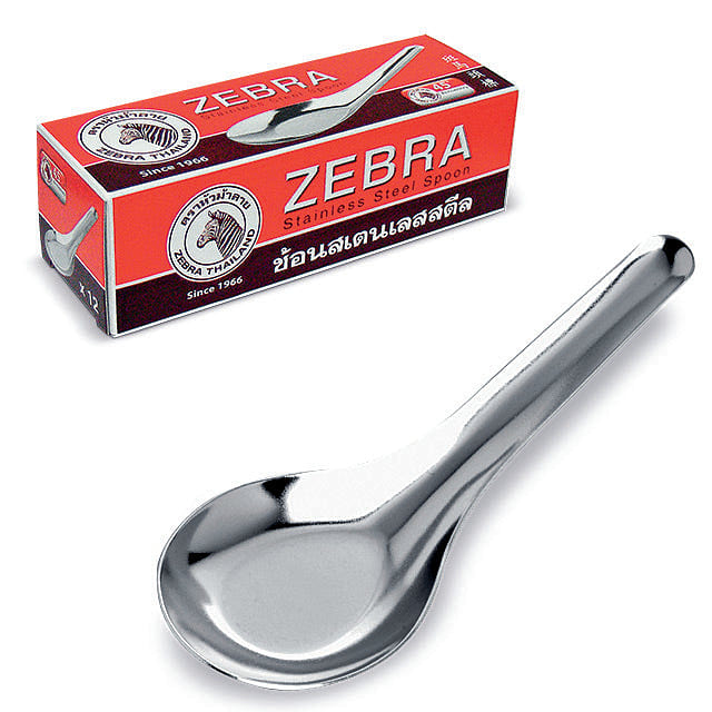 Zebra Stainless Steel Spoon 1 each