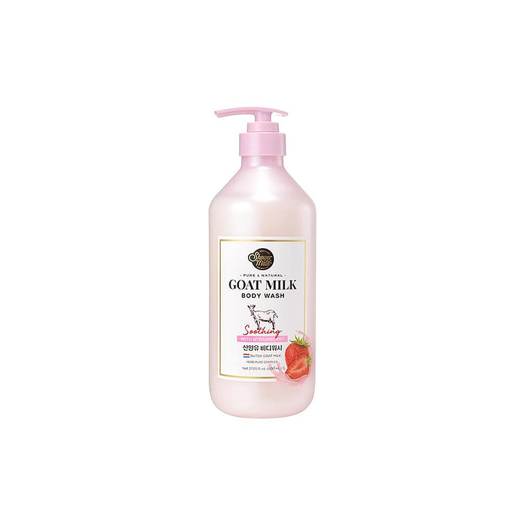 Shower Mate Goat Milk Body Wash-Strawberry 800mL 1 each