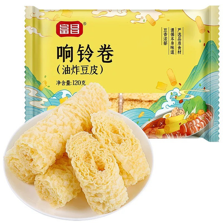 【富昌】响铃卷原味 豆皮干货 火锅食材 炸腐竹 120 克