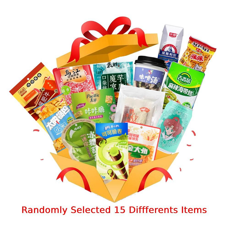 8090 Bev & Snacks Mystery Box (Contains 15 items)