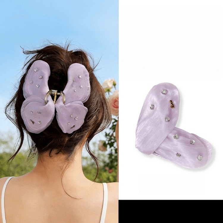 Tulle Butterfly Hair Claw 16cm Dreamy Purple 1 count