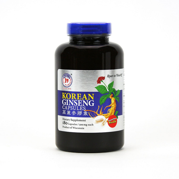 HSU'S Korean White Ginseng Capsules 180ct