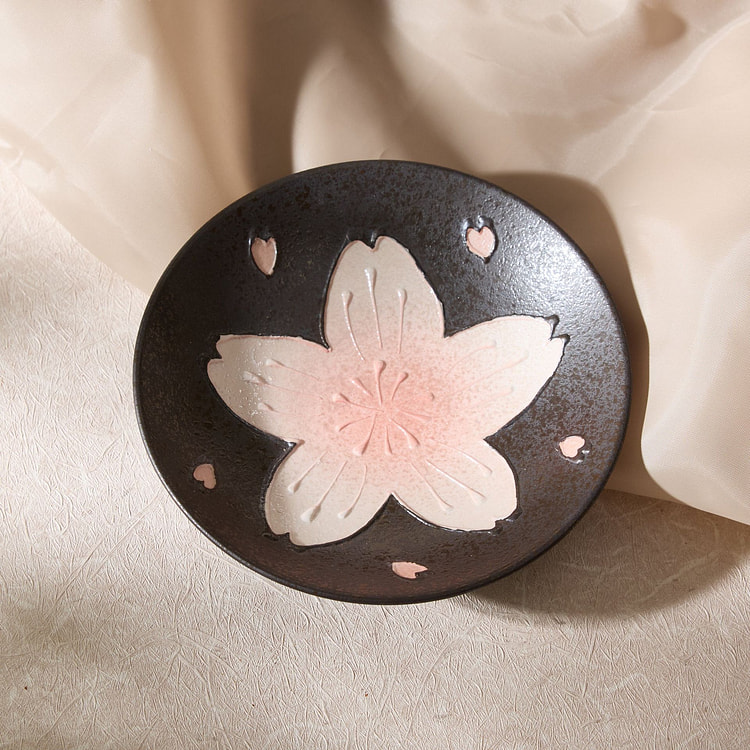 波佐见烧樱花盘