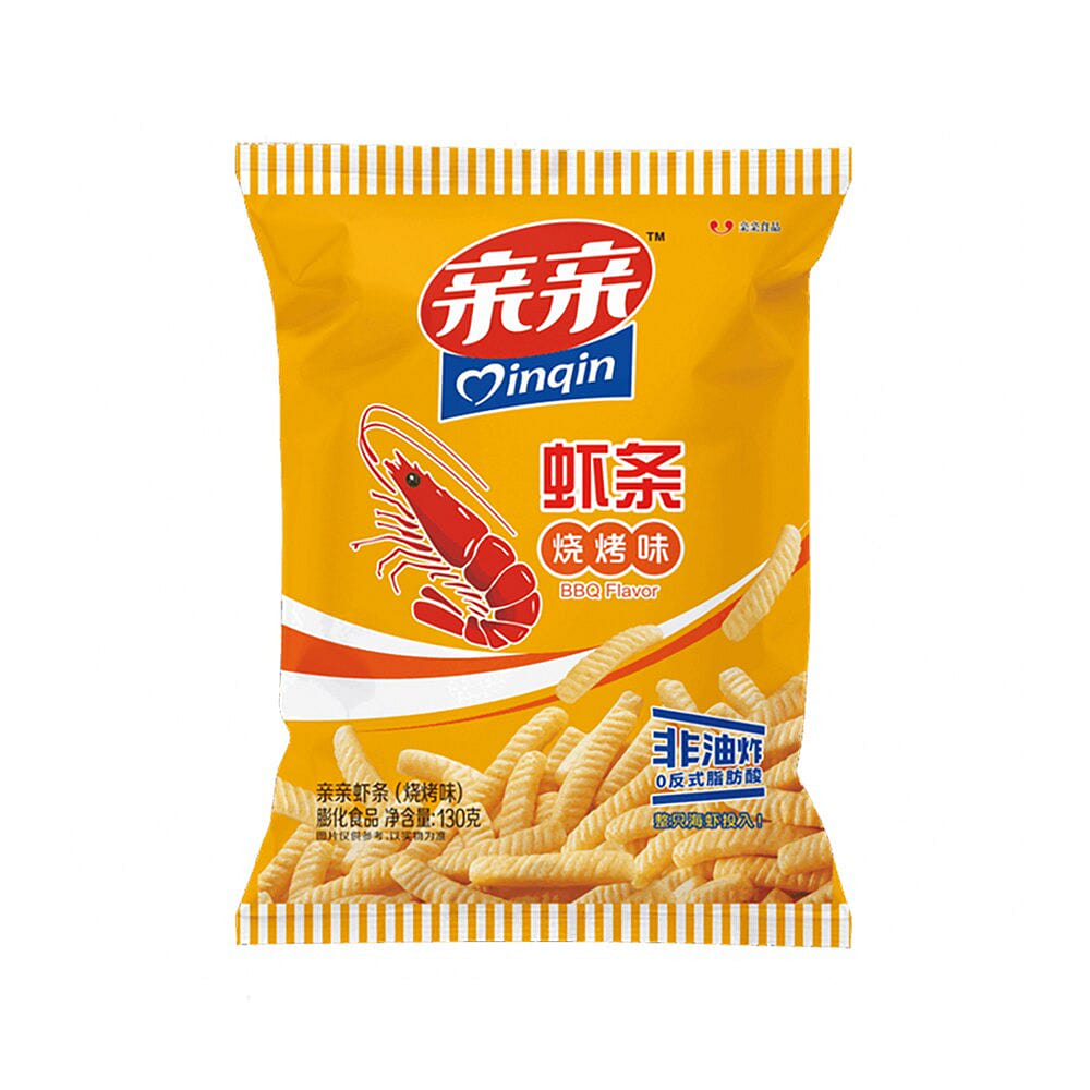 Qinqin shrimp sticks Non fried snacks BBQ flavor 130 g