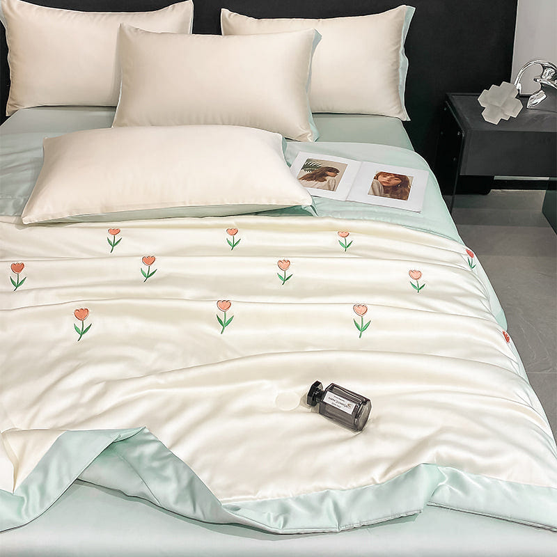 Elysian Dreams Cooling Quilt Tulip Blue-Queen 2000 g