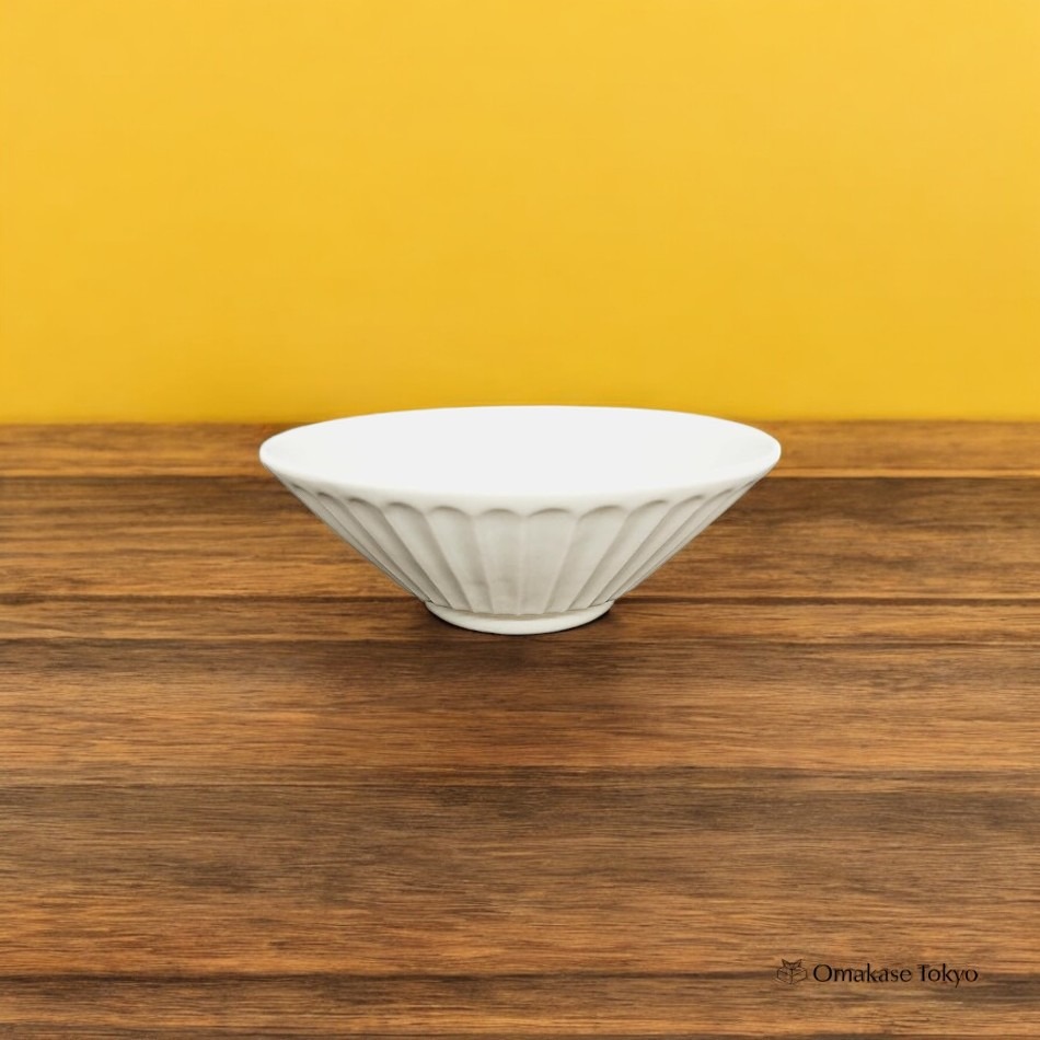 Yamaki 陶器拉麪碗啞光白 420 克