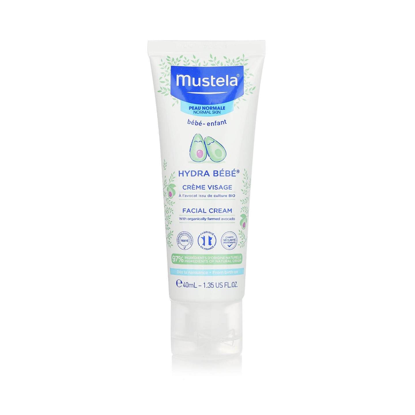 Mustela Hydra-Bebe Facial Cream With Organic Avocado – Normal Skin 40ml/1.35oz 40 ml