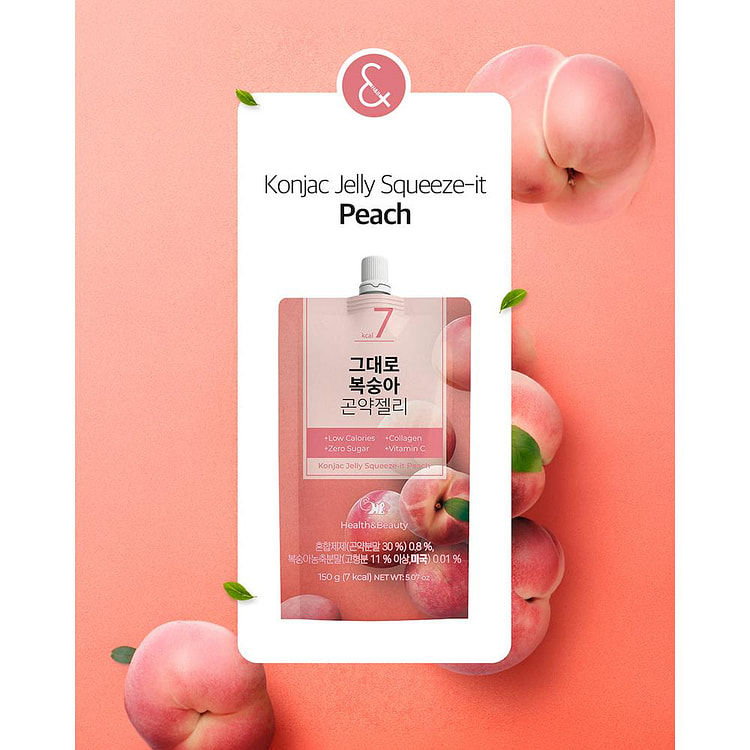 HNB Konjac Jelly Squeeze-It (Peach) 150g x 10PC 1 box