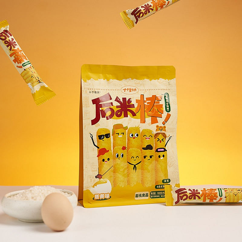 后米棒蛋黄味200g谷物棒膨化食品休闲零食 200 克