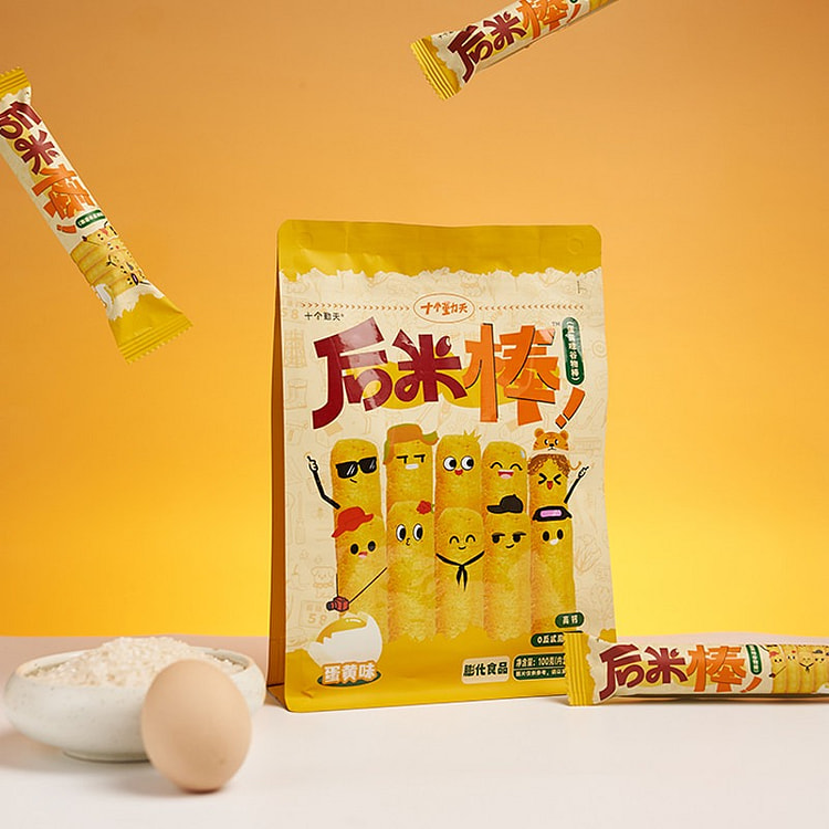 后米棒蛋黄味200g谷物棒膨化食品休闲零食 200 克