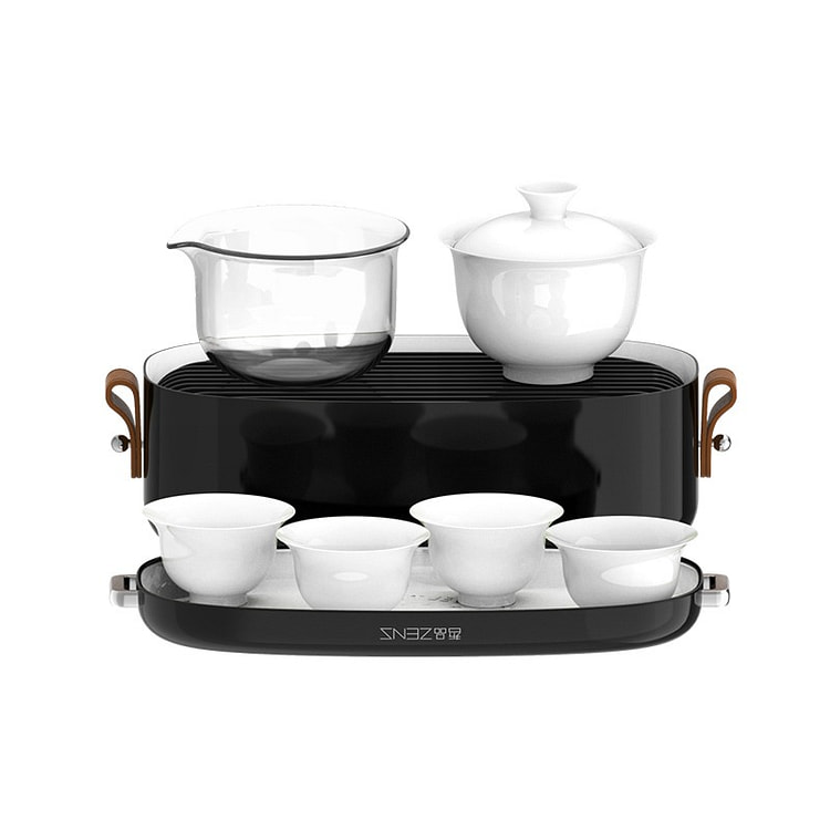 泡茶茶器套组·茶叶冲泡-红茶白茶乌龙茶花茶 朱墨黑