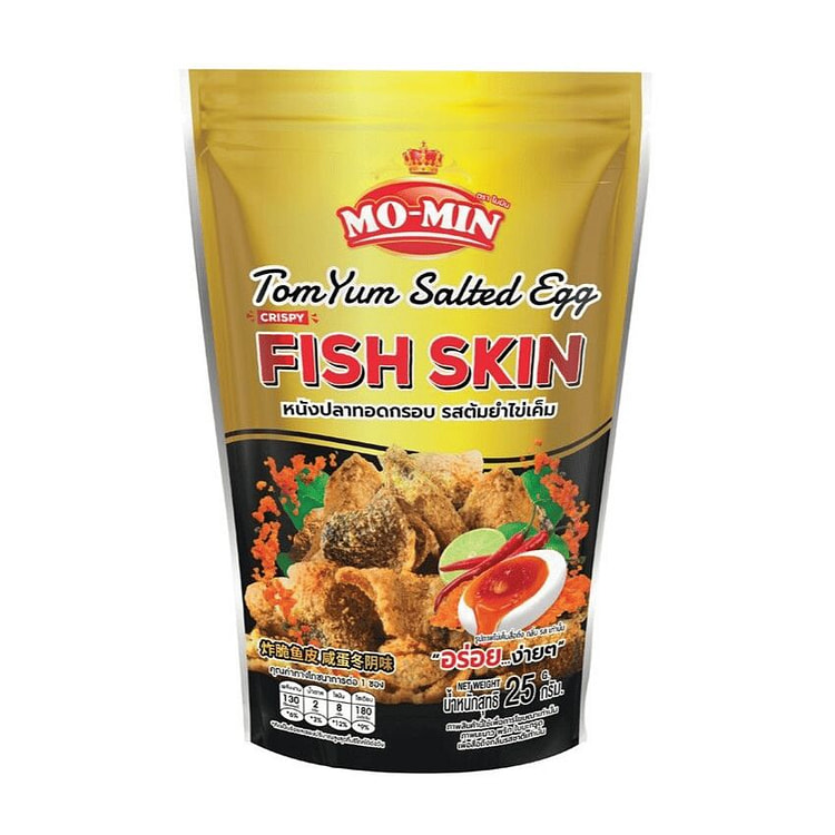 MO-MIN Crispy Fish Skin Tom Yum Salted Egg Flv 25g 1 each