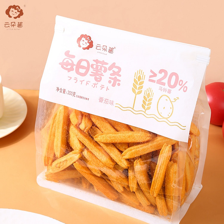 云朵酱每日薯条番茄味休闲解馋零食200g*2包