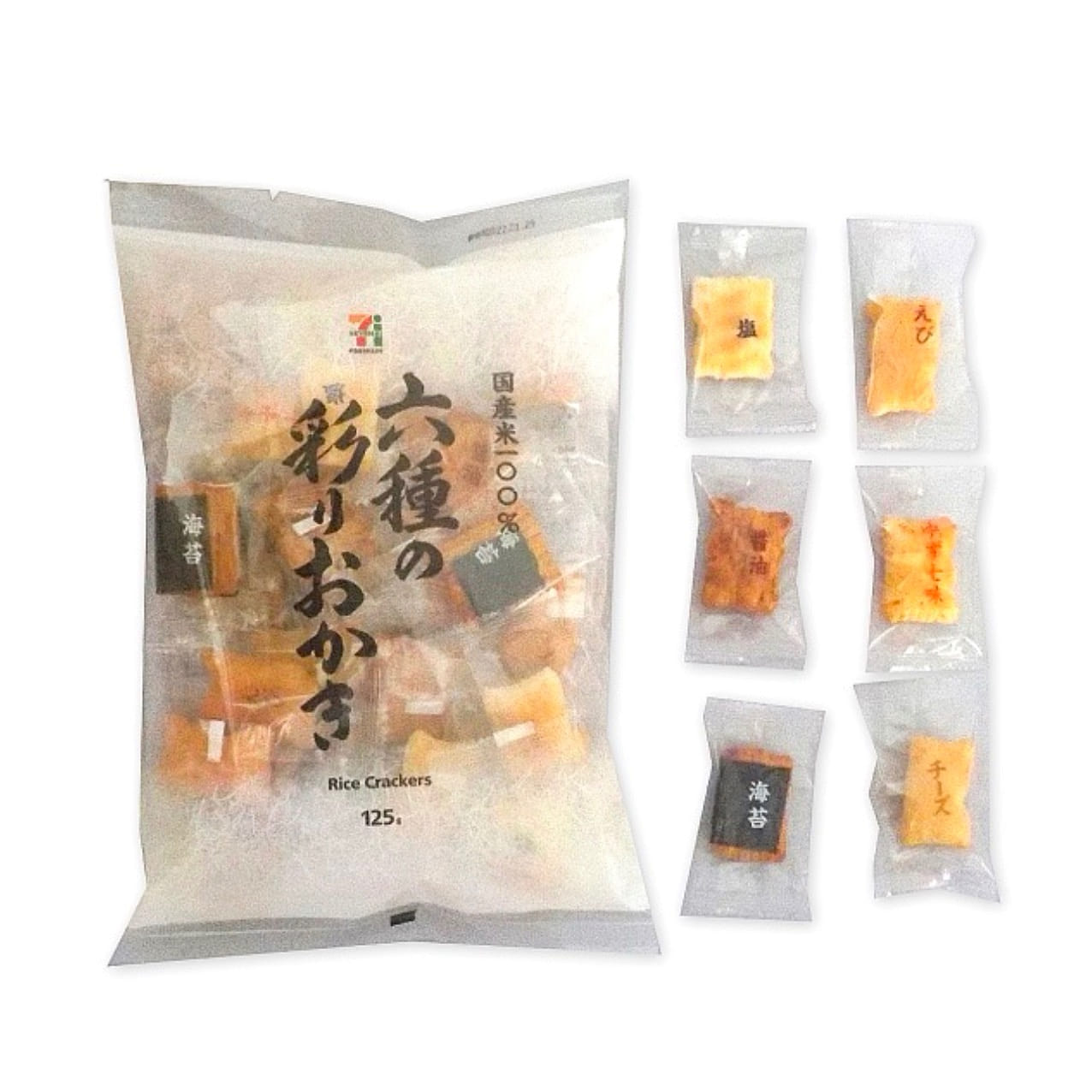 Rice Crackers Okaki Senbei Seaweed Salt Crisp 125g 1 each