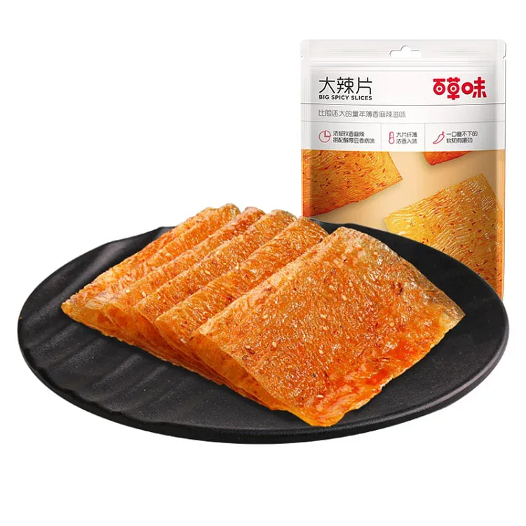 百草味大辣片180g网红辣条麻辣儿时豆皮怀旧零食 180 克