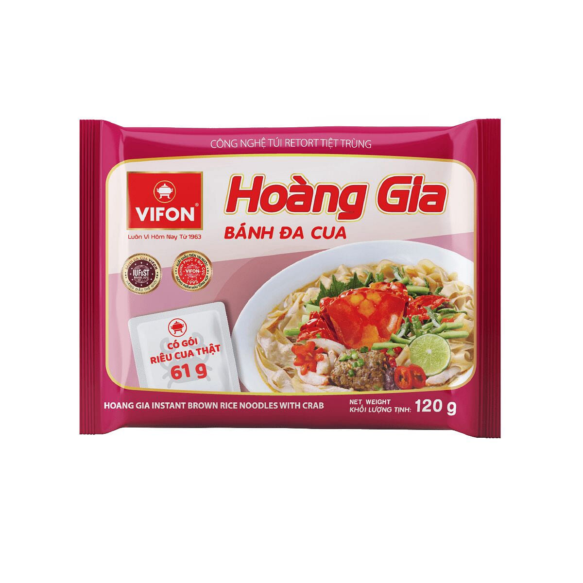 [18-PK] VIFON HOANG GIA Crab Brown Rice Noodle 4.23 oz*18 pack