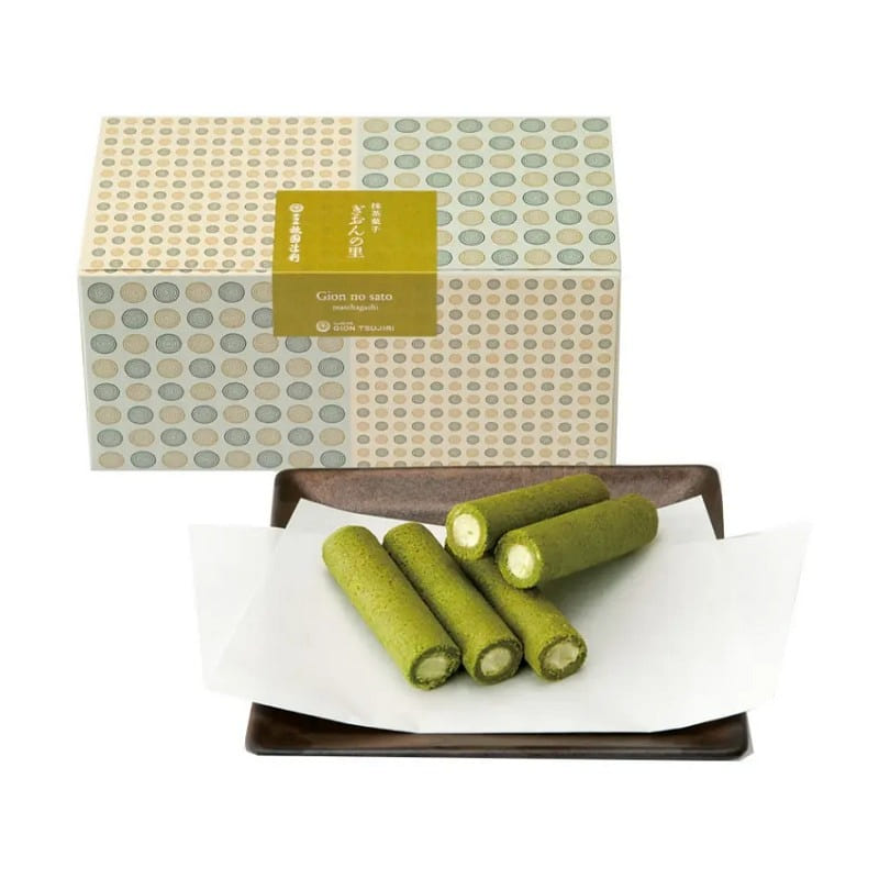 Tsujiri Matcha Cream Filled Rolled Wafers 15 pcs 1 box