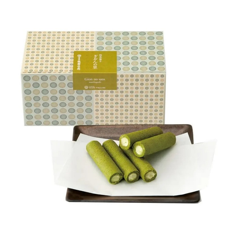 Tsujiri Matcha Cream Filled Rolled Wafers 15 pcs