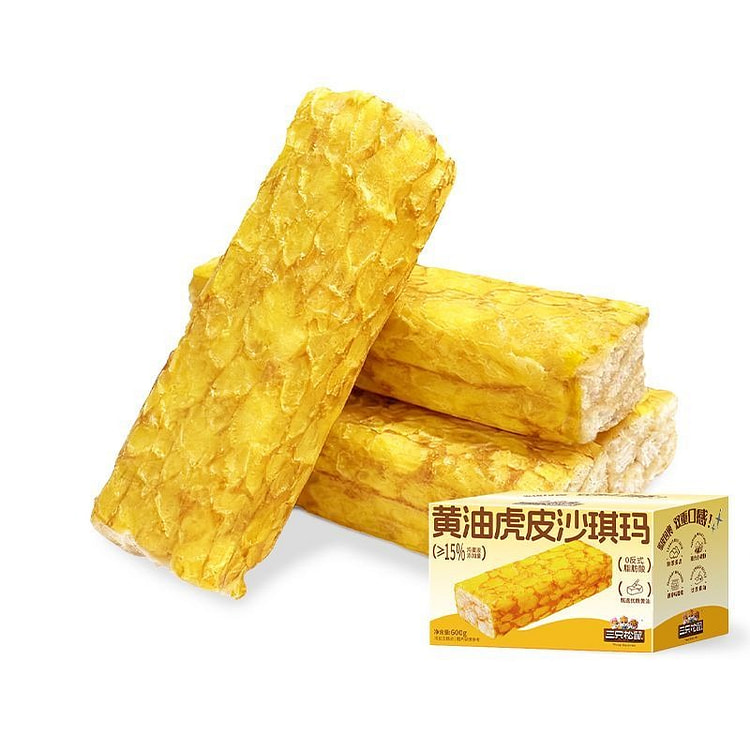 Three Squirrels Butter Tiger Skin Sachima 600g 600 g