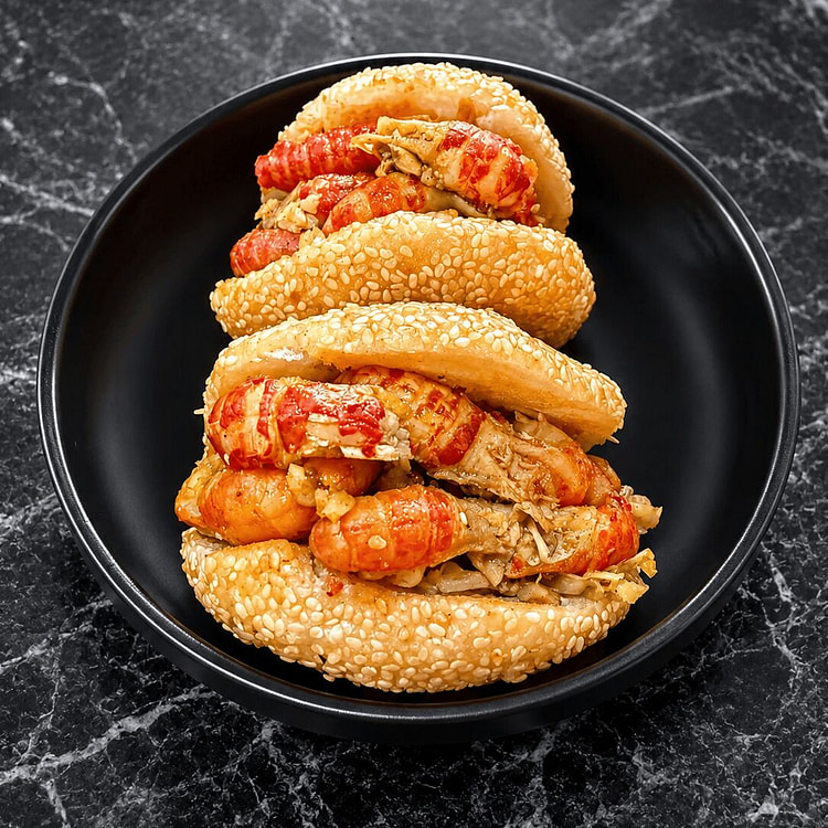 Crawfish Sesame Flatbread Sandwich 2 count