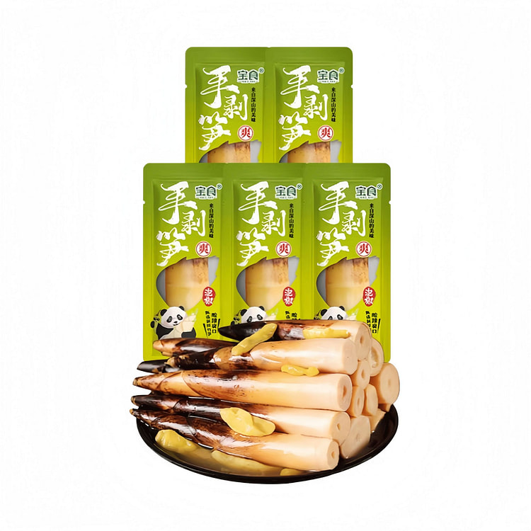 宝食 手剥笋（泡椒味）低脂低卡 40g*5袋 200 克