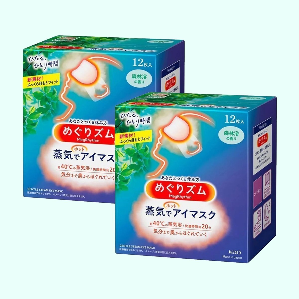 KAO MegRhythm Steam Eye Mask 12Pcs - Forest (2 PACK) 1 份