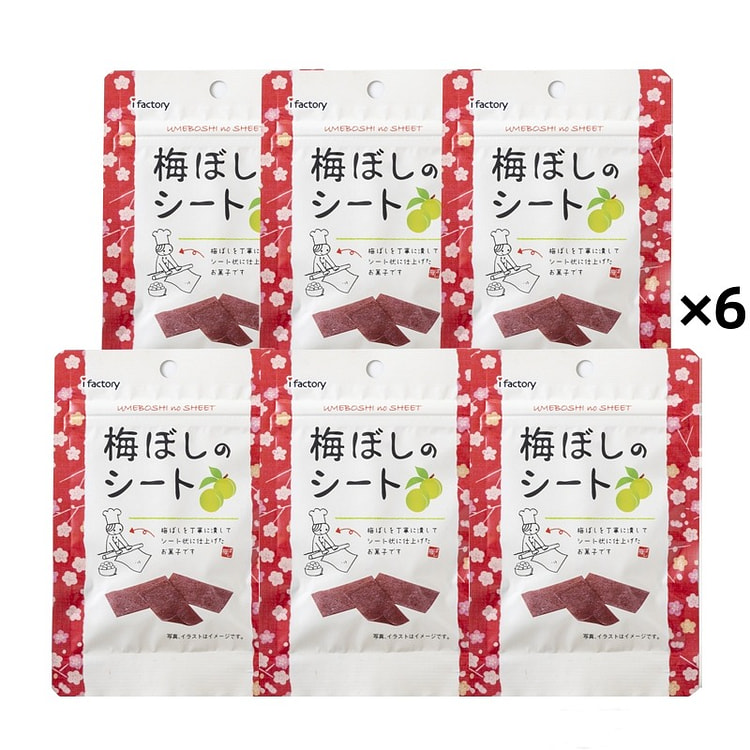 I Factory Pickled Plum Sheets 14g*6 Packs 1 each