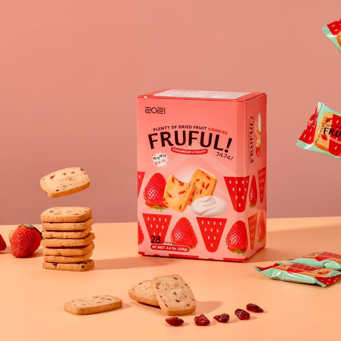 Get ZOZI Fruful Cookies - Strawberry Yogurt 8.4oz Delivered | Weee