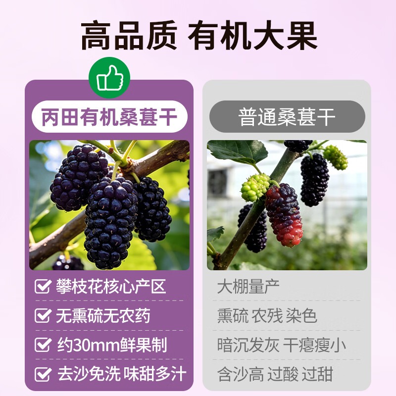 Organic Dried Black Mulberries 270g 270 g - Weee!