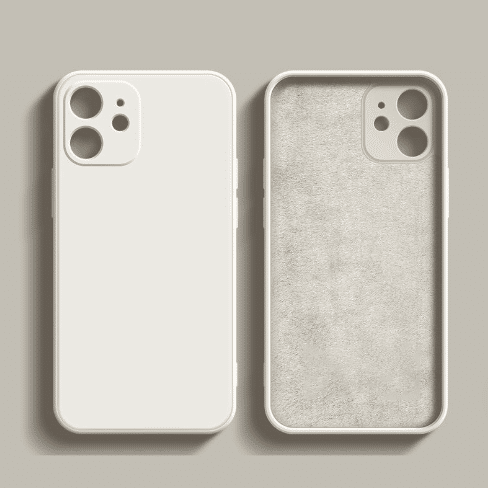 Premium white silicone Iphone case cover, Color: White Type: Iphone 14 Pro 1 count