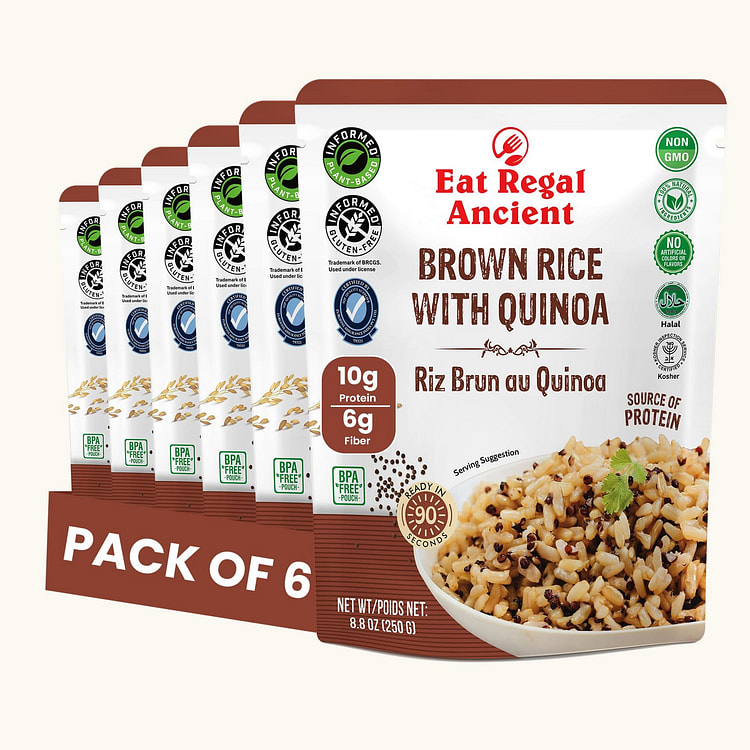 Eat Regal Brown Rice with Quinoa Pack of 6 8.8 oz*6 pack
